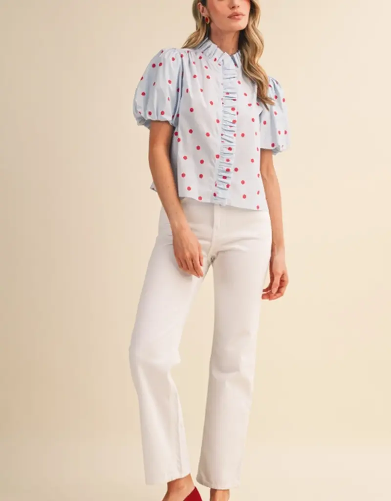 J.HOFFMAN'S Cloudy Top in Sky Blue