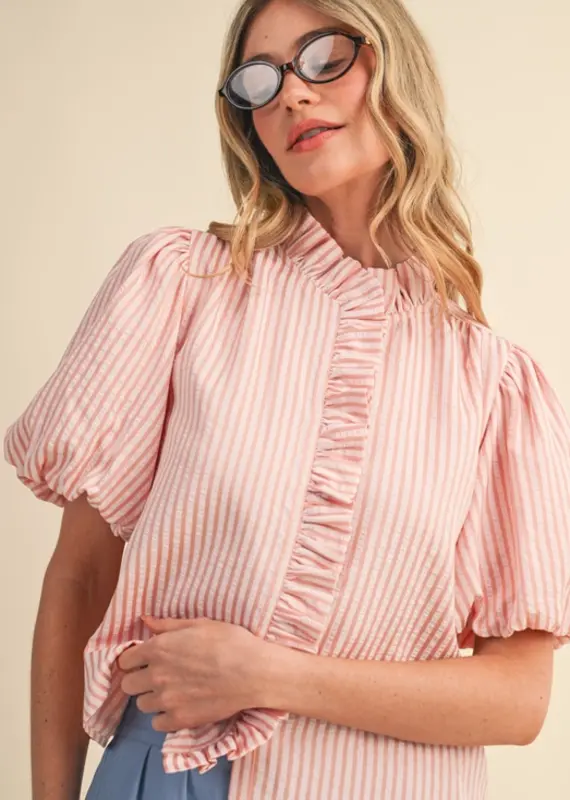 J.HOFFMAN'S Royce Top in Pink Blush