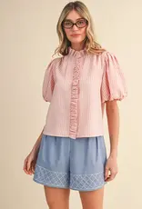 J.HOFFMAN'S Royce Top in Pink Blush