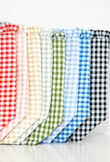 J.HOFFMAN'S Gingham Ruffle Tote- Red
