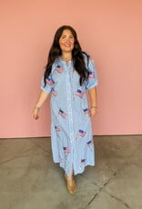 J.HOFFMAN'S American Flag Midi Dress