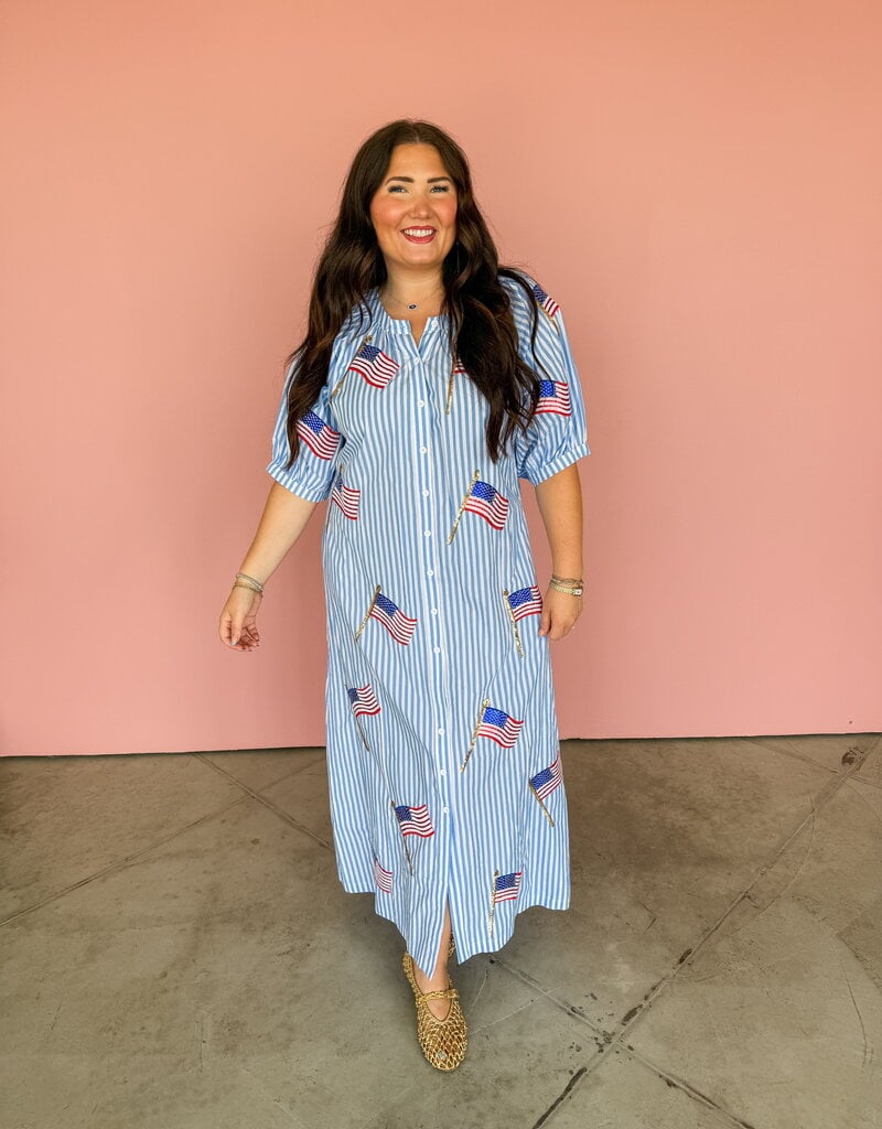 J.HOFFMAN'S American Flag Midi Dress