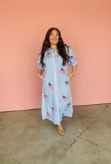 J.HOFFMAN'S American Flag Midi Dress