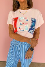 J.HOFFMAN'S USA Bandana Tee- Light Pink