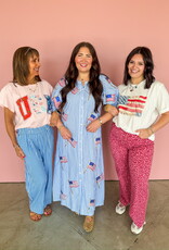 J.HOFFMAN'S USA Bandana Tee- Light Pink