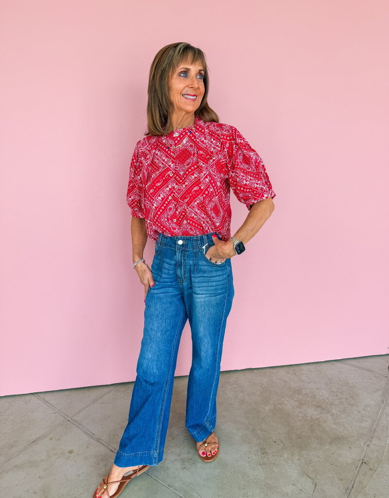 J.HOFFMAN'S Rosa Light Weight A-Line Darted Jeans
