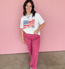 J.HOFFMAN'S Patchwork US Flag Tee