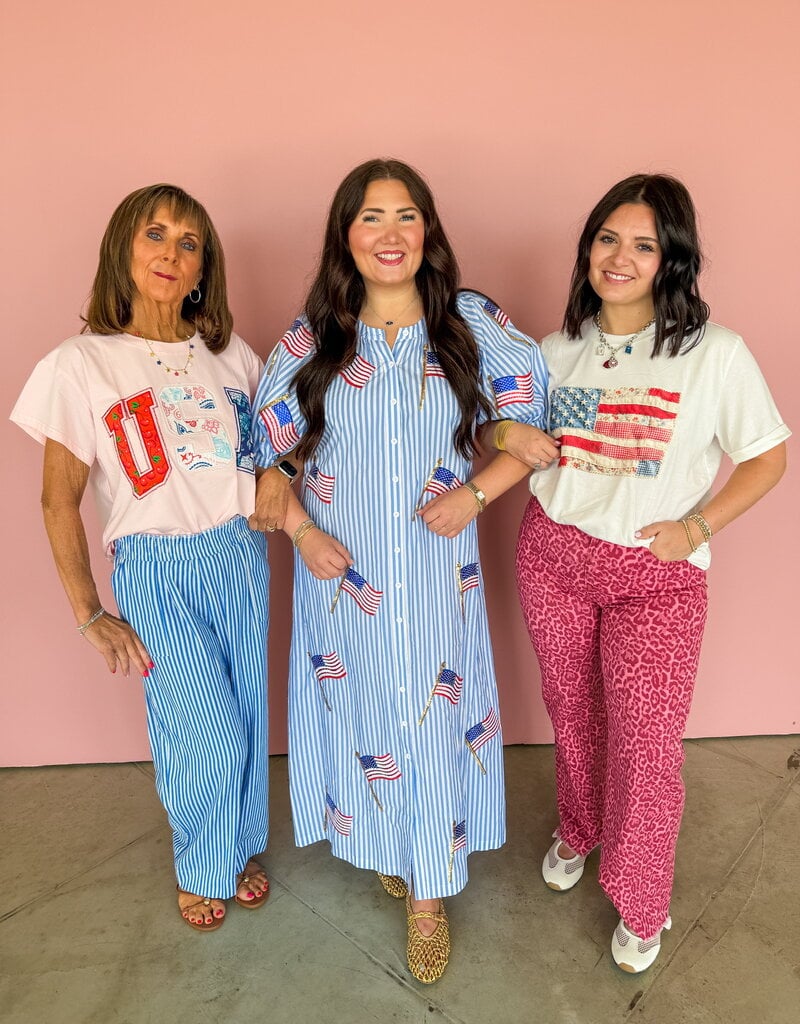 J.HOFFMAN'S Patchwork US Flag Tee