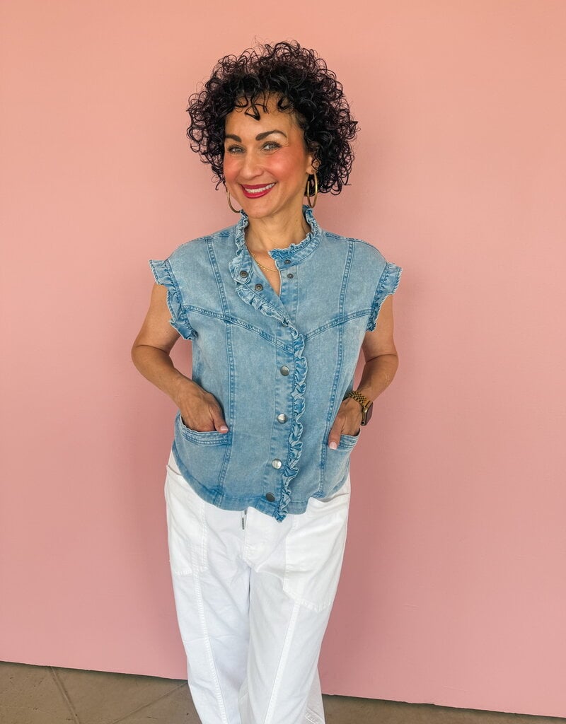 J.HOFFMAN'S Finley Top- Denim