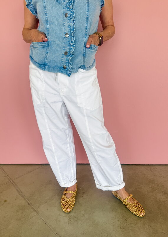 J.HOFFMAN'S Villa Drawstring Barrel Pant- Lamb