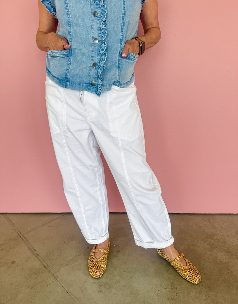 J.HOFFMAN'S Villa Drawstring Barrel Pant- Lamb