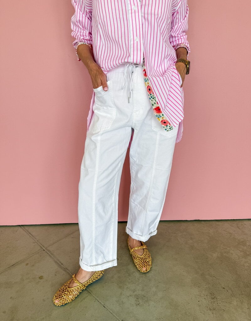 J.HOFFMAN'S Villa Drawstring Barrel Pant- Lamb