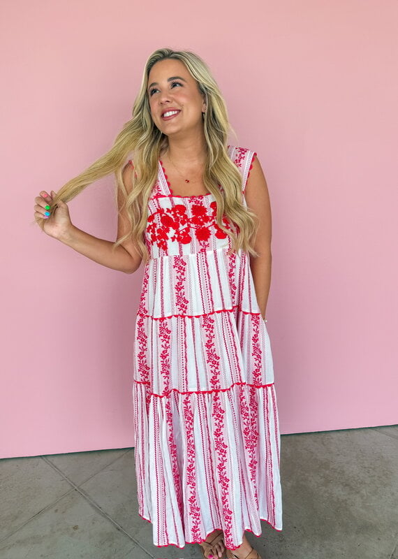 J.HOFFMAN'S Rosa Dress- Red Roses
