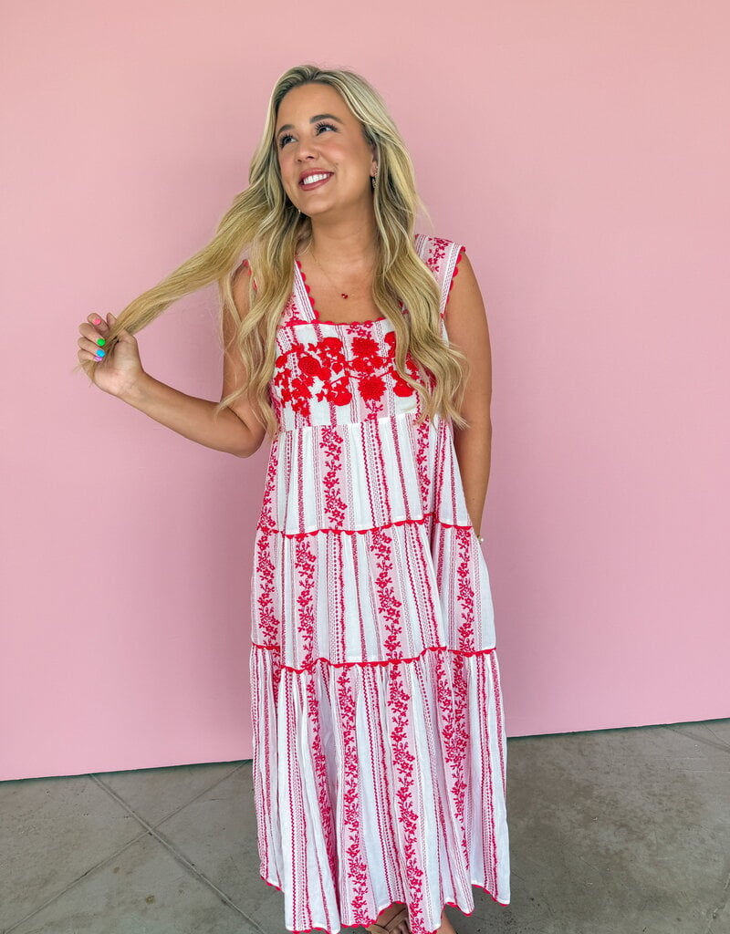 J.HOFFMAN'S Rosa Dress- Red Roses