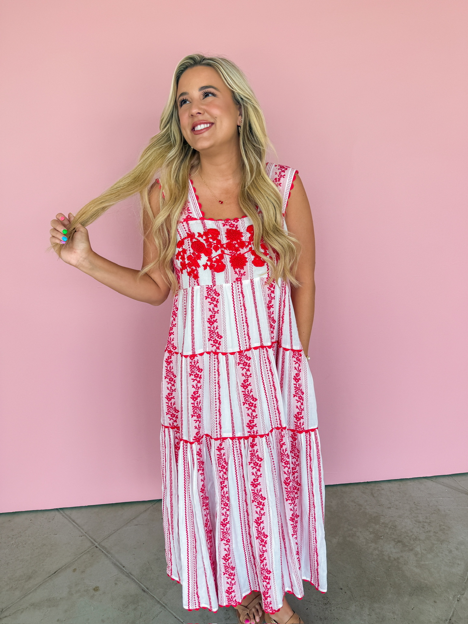 red rose dress women Fiery Rose Midi Dress Teuta Matoshi