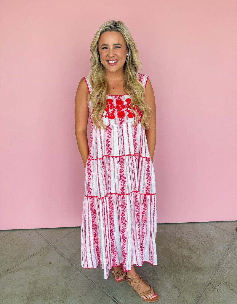 J.HOFFMAN'S Rosa Dress- Red Roses