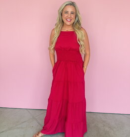 J.HOFFMAN'S Marigold Dress- Burgandy