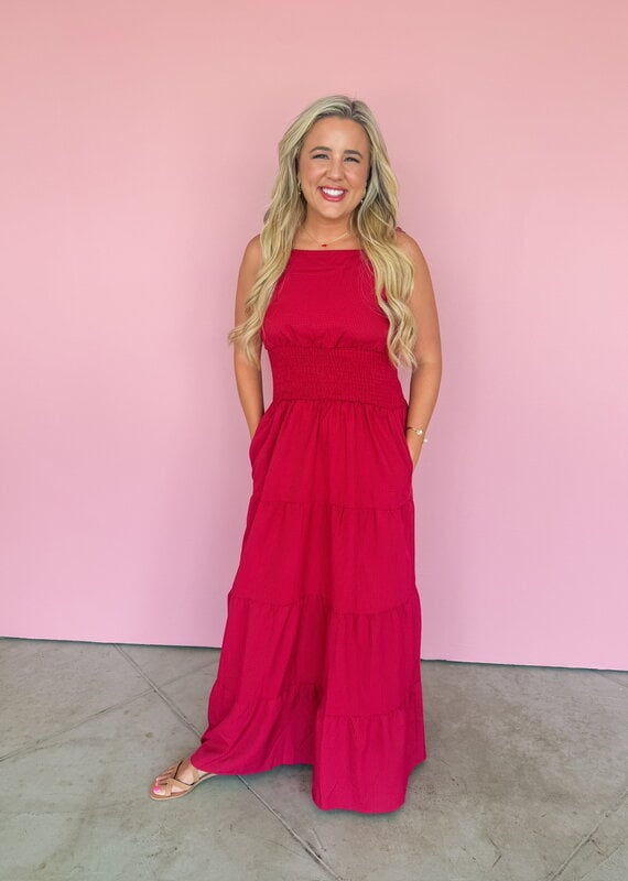 J.HOFFMAN'S Marigold Dress- Burgandy