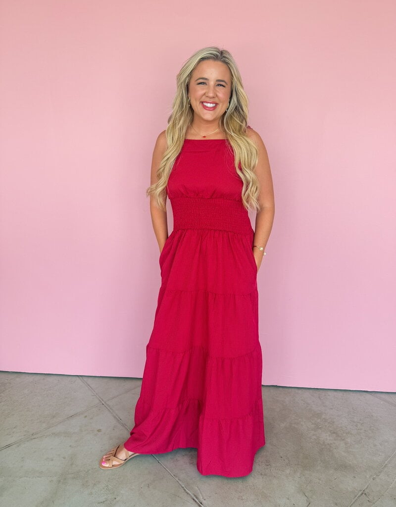 J.HOFFMAN'S Marigold Dress- Burgandy