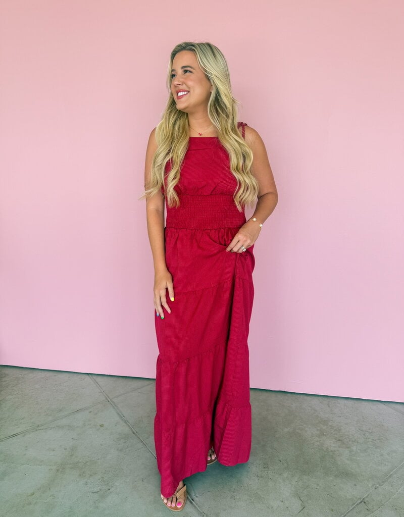 J.HOFFMAN'S Marigold Dress- Burgandy