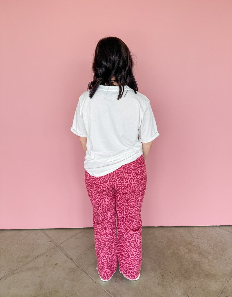 J.HOFFMAN'S Western Love Jean- Pink Leopard