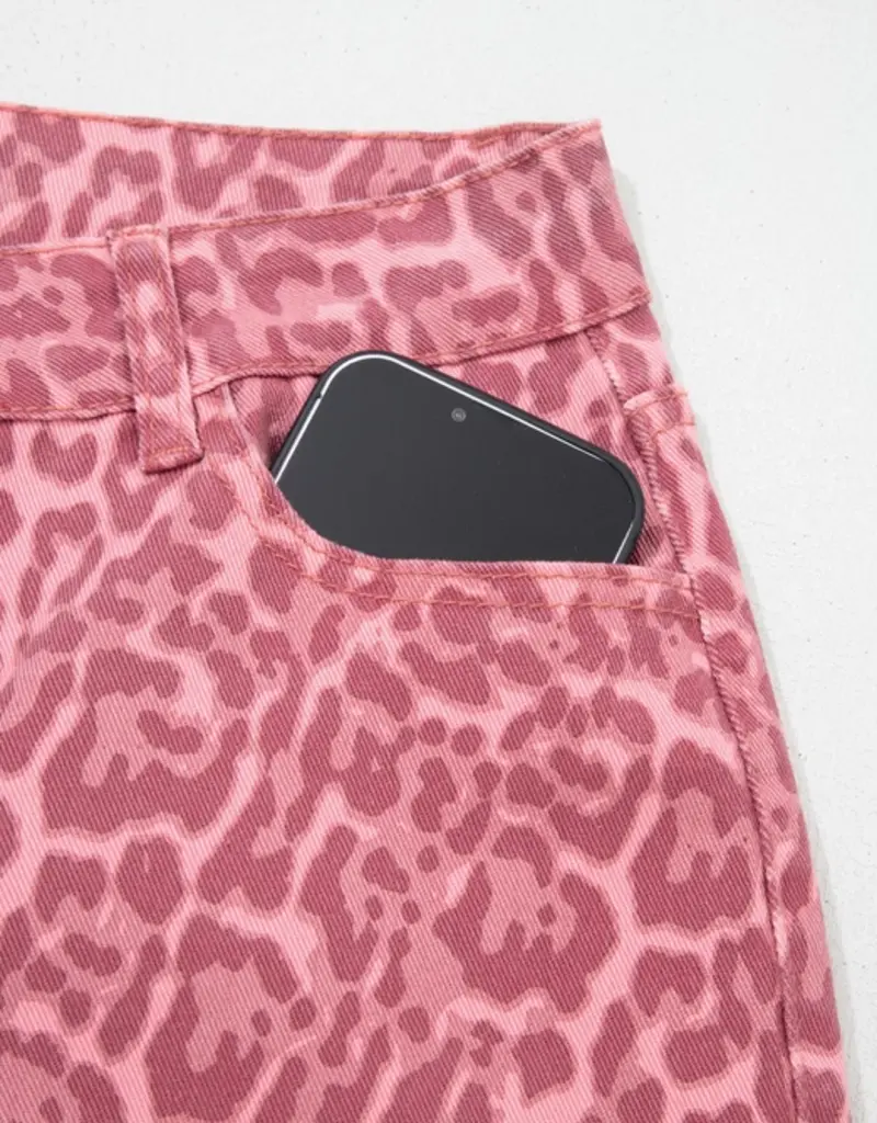 J.HOFFMAN'S Western Love Jean- Pink Leopard
