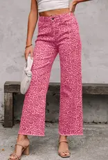 J.HOFFMAN'S Western Love Jean- Pink Leopard