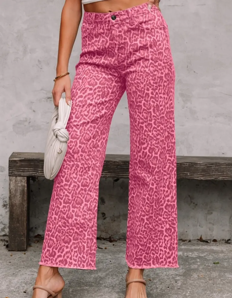 J.HOFFMAN'S Western Love Jean- Pink Leopard