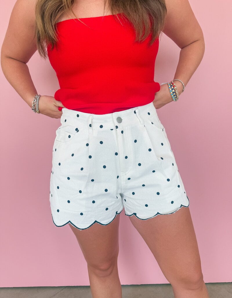 J.HOFFMAN'S Missy Shorts- Polka Dot