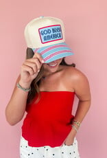 J.HOFFMAN'S God Bless American Trucker Hat