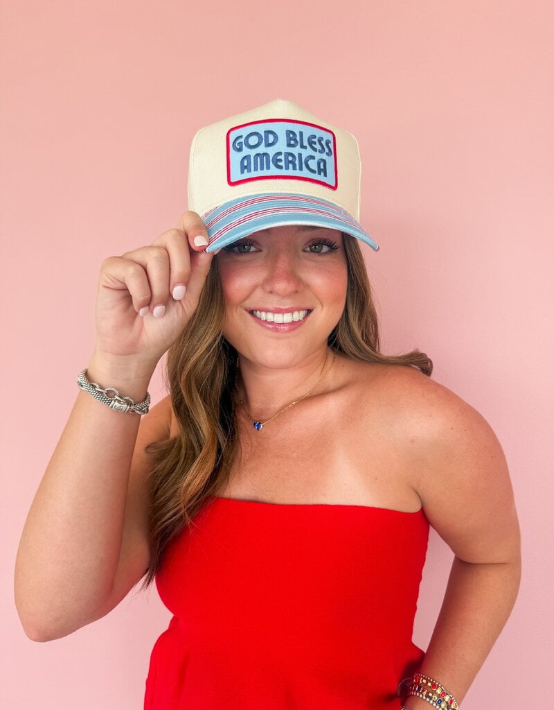 J.HOFFMAN'S God Bless American Trucker Hat