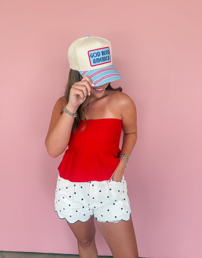 J.HOFFMAN'S God Bless American Trucker Hat