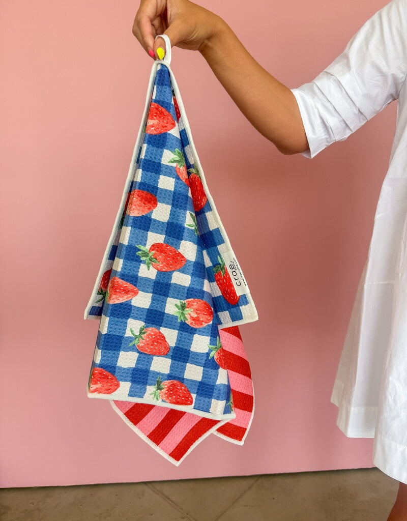 J.HOFFMAN'S Berry Sweet Picnic Reversible Hand Towel