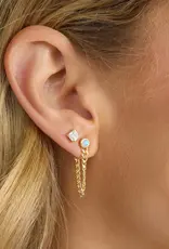 J.HOFFMAN'S Blue Opal Julian Soft Chain Hoops