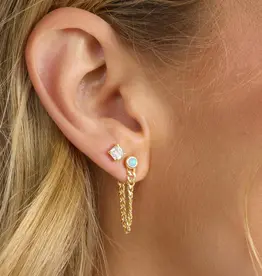 J.HOFFMAN'S Blue Opal Julian Soft Chain Hoops