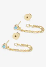 J.HOFFMAN'S Blue Opal Julian Soft Chain Hoops