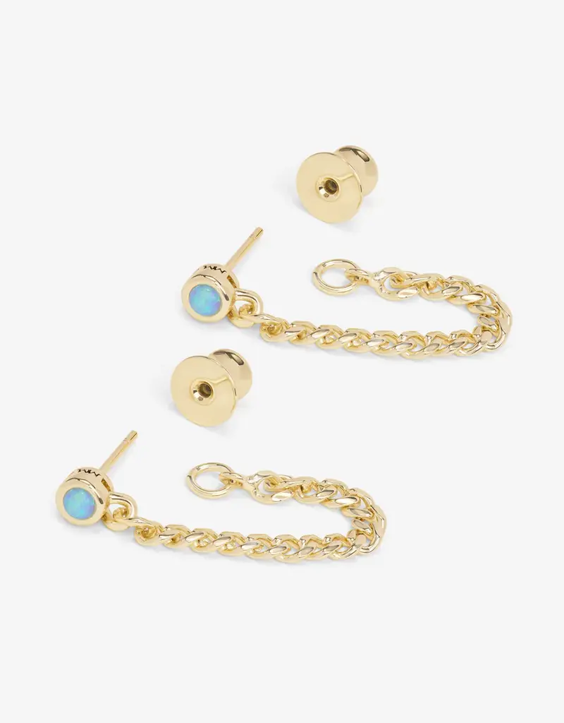 J.HOFFMAN'S Blue Opal Julian Soft Chain Hoops