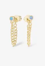 J.HOFFMAN'S Blue Opal Julian Soft Chain Hoops