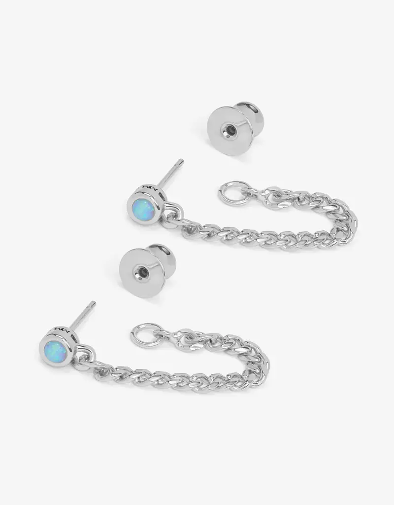 J.HOFFMAN'S Blue Opal Julian Soft Chain Hoops