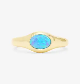J.HOFFMAN'S Blue Opal Shes A Boss Signet Ring