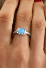 J.HOFFMAN'S Blue Opal Shes A Boss Signet Ring