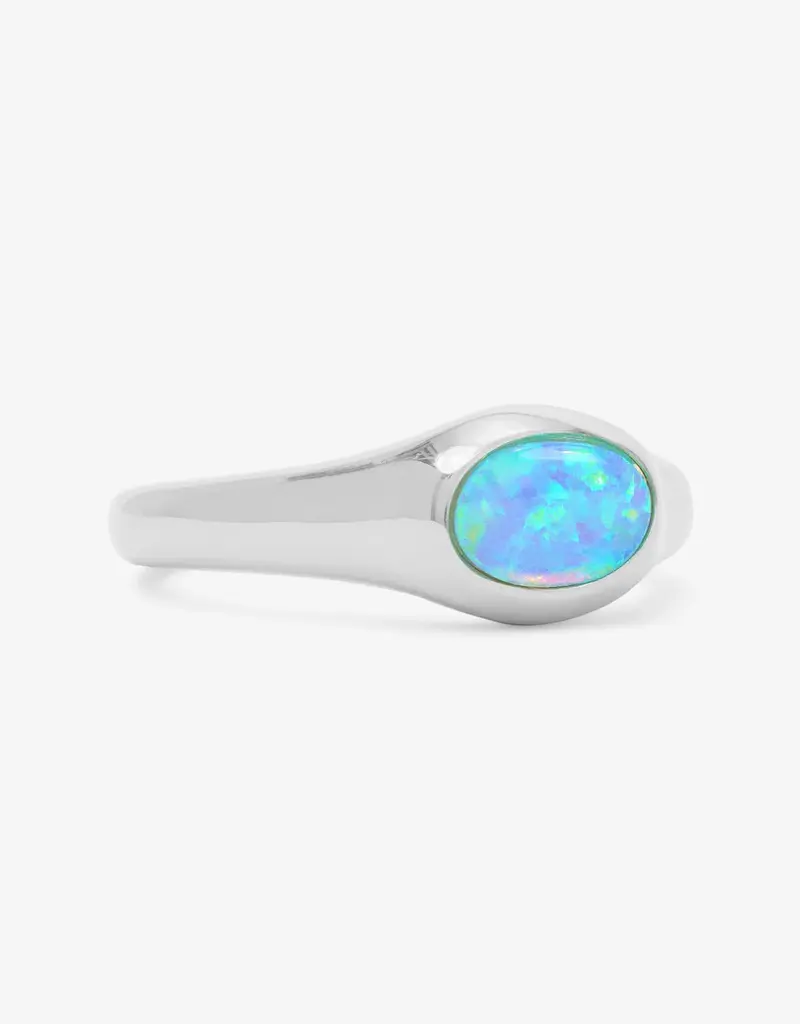 J.HOFFMAN'S Blue Opal Shes A Boss Signet Ring