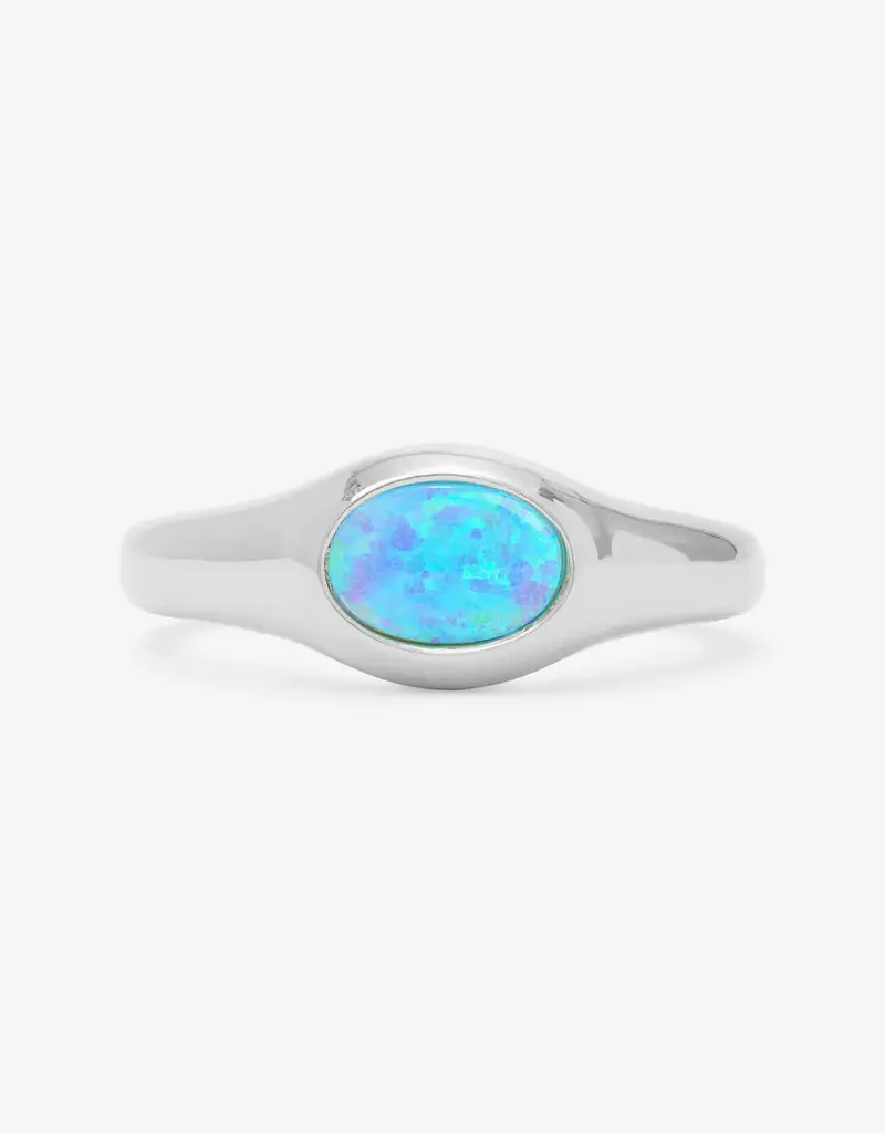 J.HOFFMAN'S Blue Opal Shes A Boss Signet Ring
