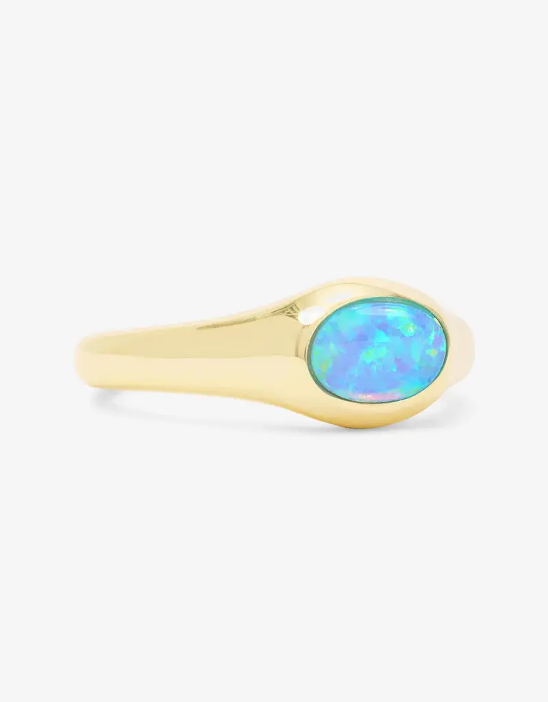 J.HOFFMAN'S Blue Opal Shes A Boss Signet Ring