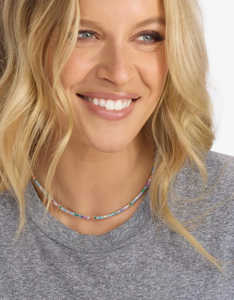 J.HOFFMAN'S Multi Baby Heiress Tennis Necklace
