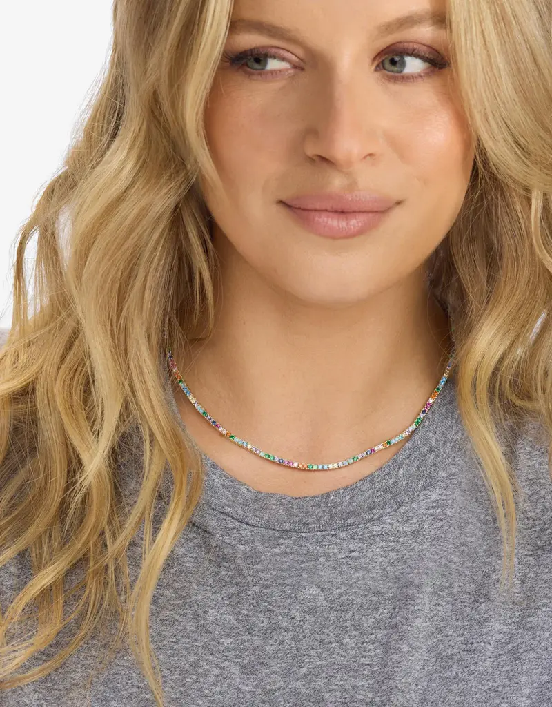 J.HOFFMAN'S Multi Baby Heiress Tennis Necklace