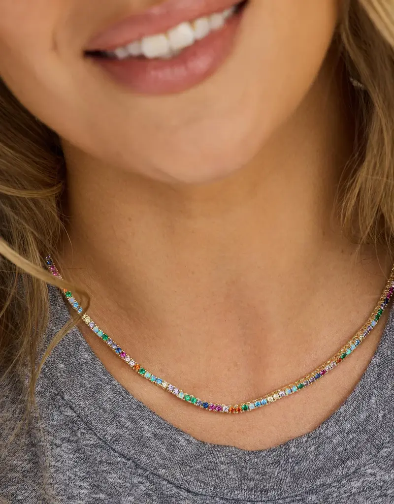 J.HOFFMAN'S Multi Baby Heiress Tennis Necklace