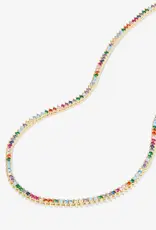 J.HOFFMAN'S 18' Multi Baby Not Your Basic Tennis Necklace