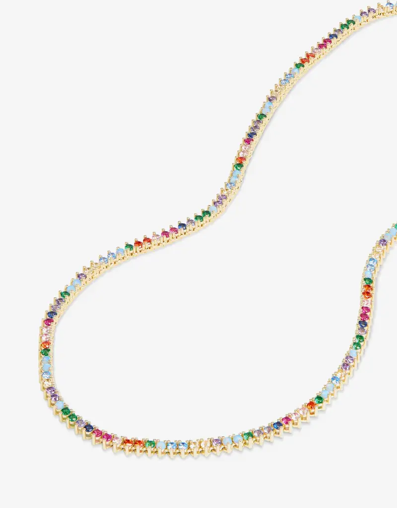 J.HOFFMAN'S 18' Multi Baby Not Your Basic Tennis Necklace
