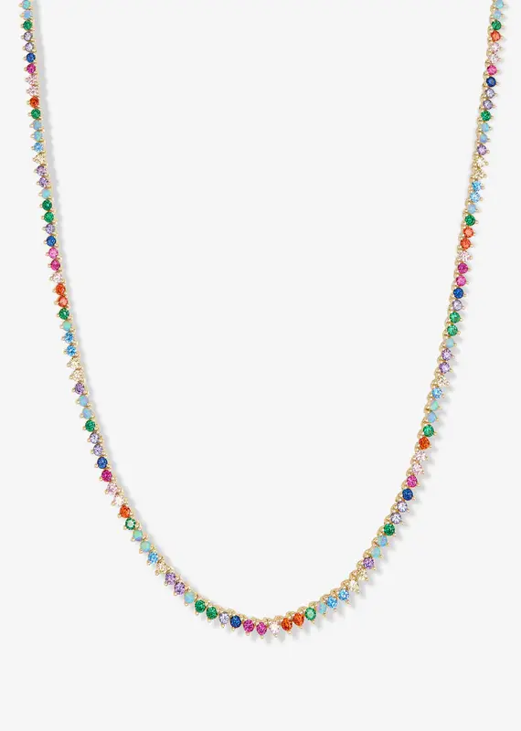 J.HOFFMAN'S 18' Multi Baby Not Your Basic Tennis Necklace